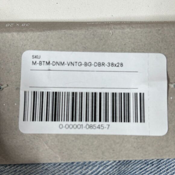 Everlane The Authentic Straight Jean Blue Men's 38x28 NWT Organic Cotton FLAW - Picture 10 of 12